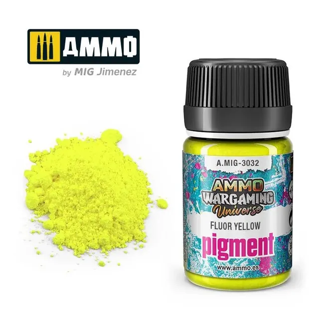 ammo-by-mig-3032-pigment-fluor-yellow-modellbau image 1