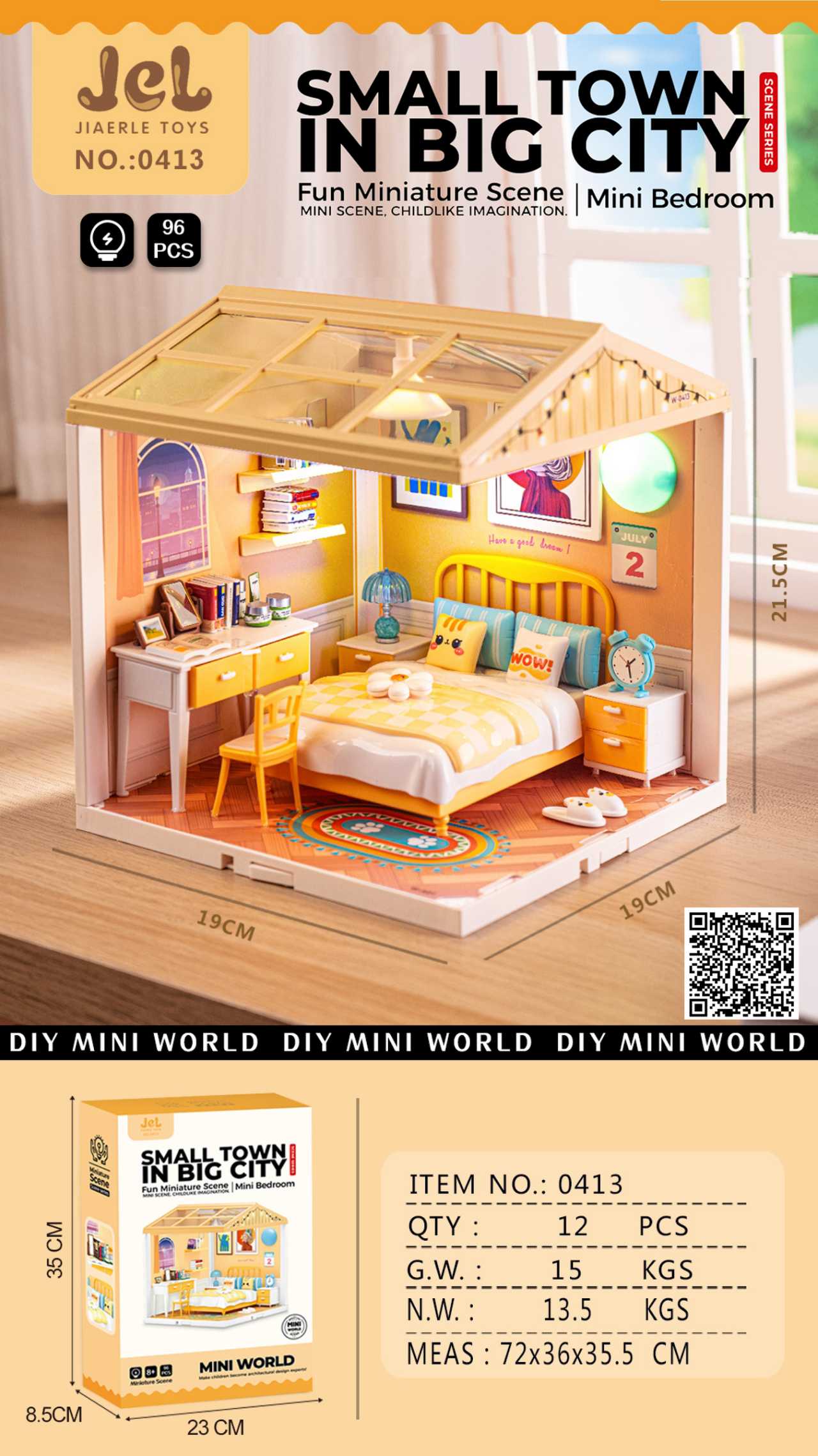 jiaerle-toys-mini-world-jel-0413-mini-bedroom-miniaturhaus image 1
