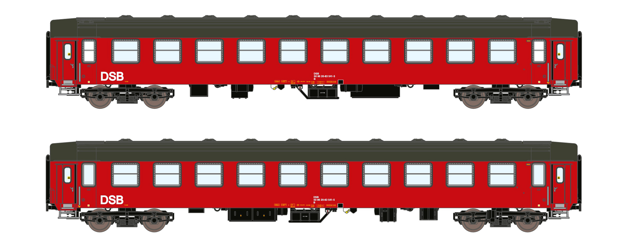 hobbytrain-uic-y-b-dsb-personenwagen-2er-set-ep-iv image 1