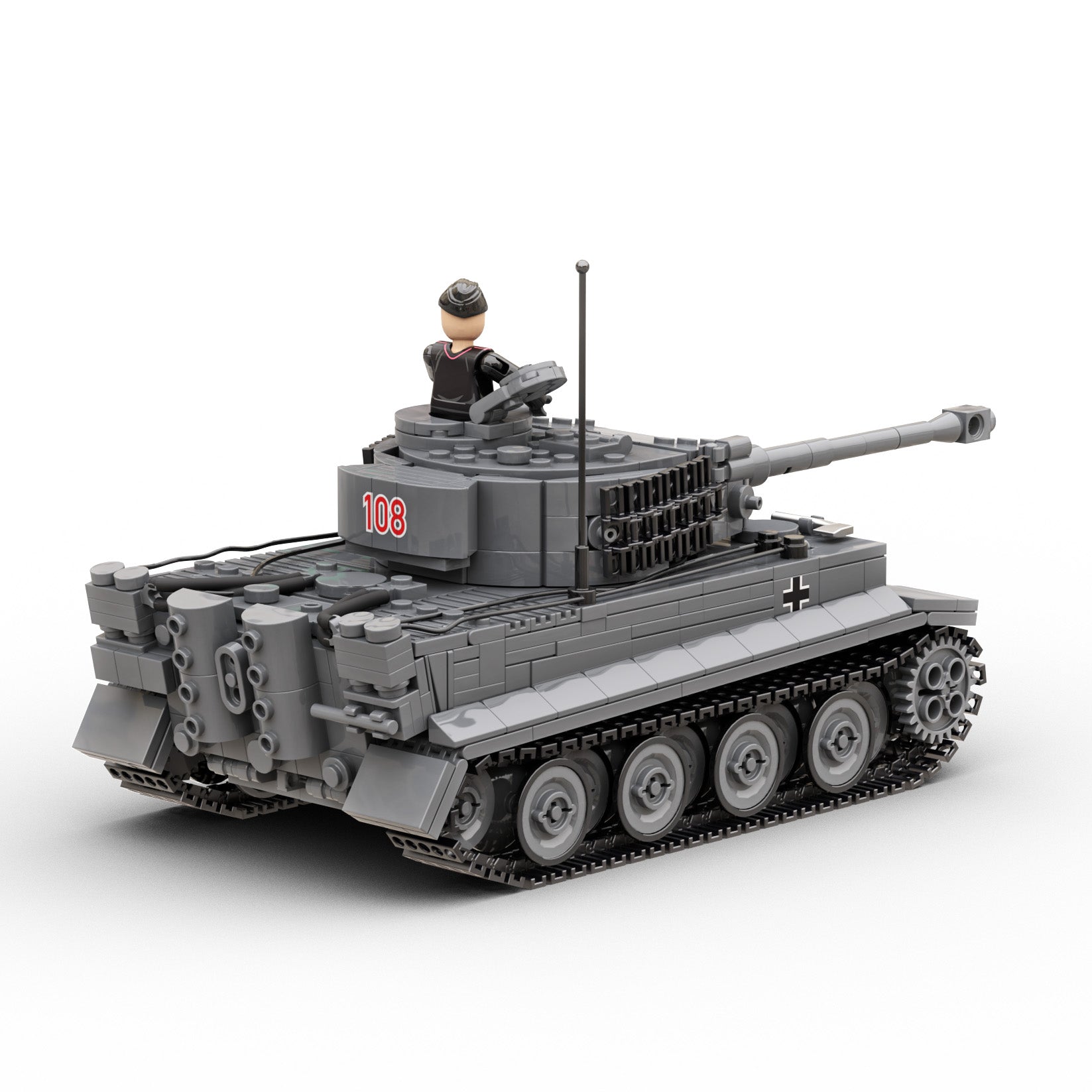 build-army-ba0181-tiger-1-ausf-e-klemmbaustein-panzer-ww2 image 2