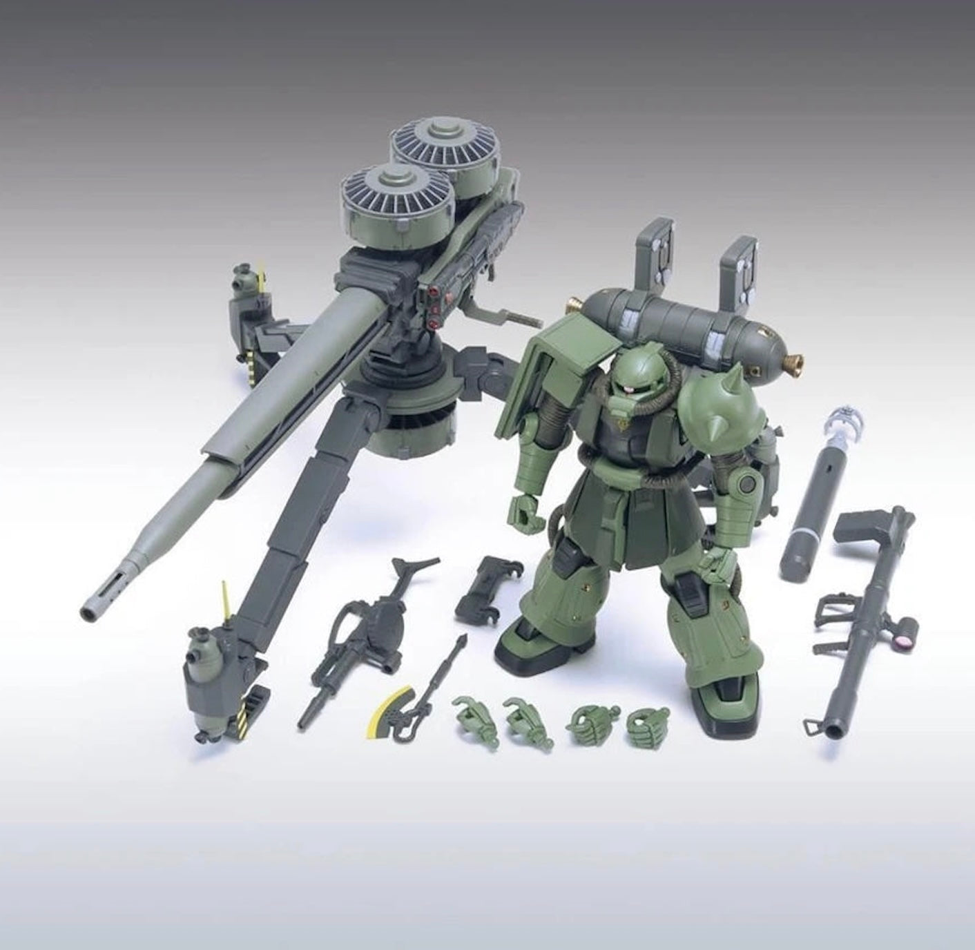 bandai-hggt-ms-06-zaku-ii-modellbausatz-1-144-thunderbolt-big-gun image 4