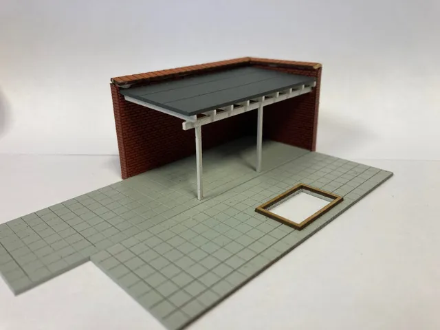 hobbytrade-villaer-ht-87293-carport-modellhaus-h0-rote-steine image 1