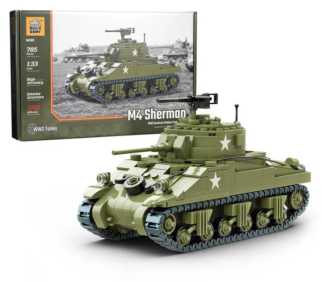 build-army-ba1001-m4-sherman-klemmbaustein-panzer-1-33-785-t image 1