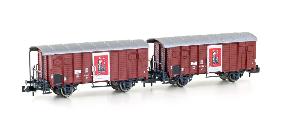 hobbytrain-k3-sbb-zirkus-knie-g-terwagen-2er-set-ep-iii image 1