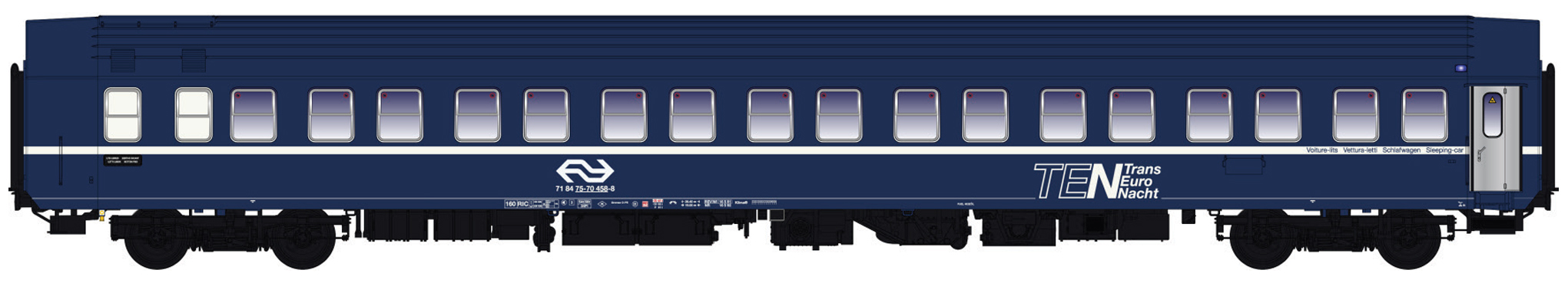 hobbytrain-personenwagen-schlafwagen-t2s-ns-ten-blau-ep-va image 1