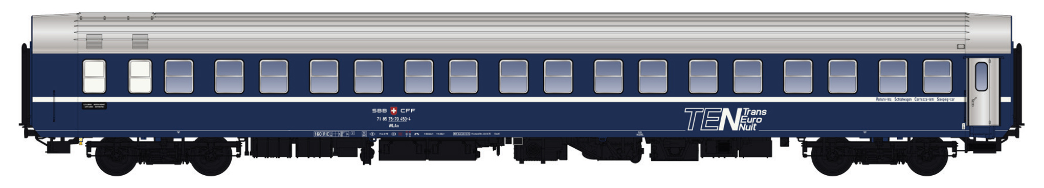 hobbytrain-personenwagen-schlafwagen-wlam-t2s-sbb-ep-iva image 1