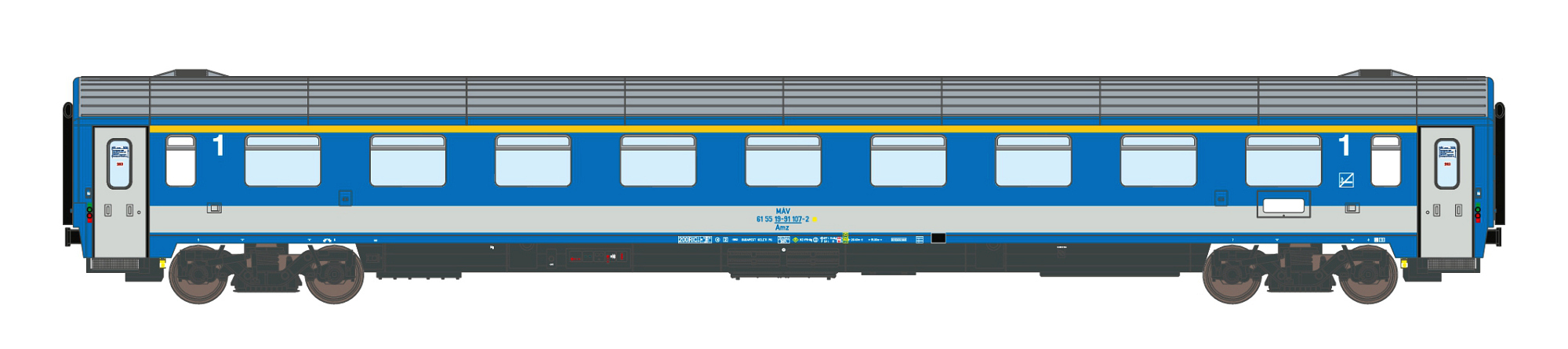 hobbytrain-personenwagen-amz-19-91-mav-1-kl-ep-v-wagen image 1
