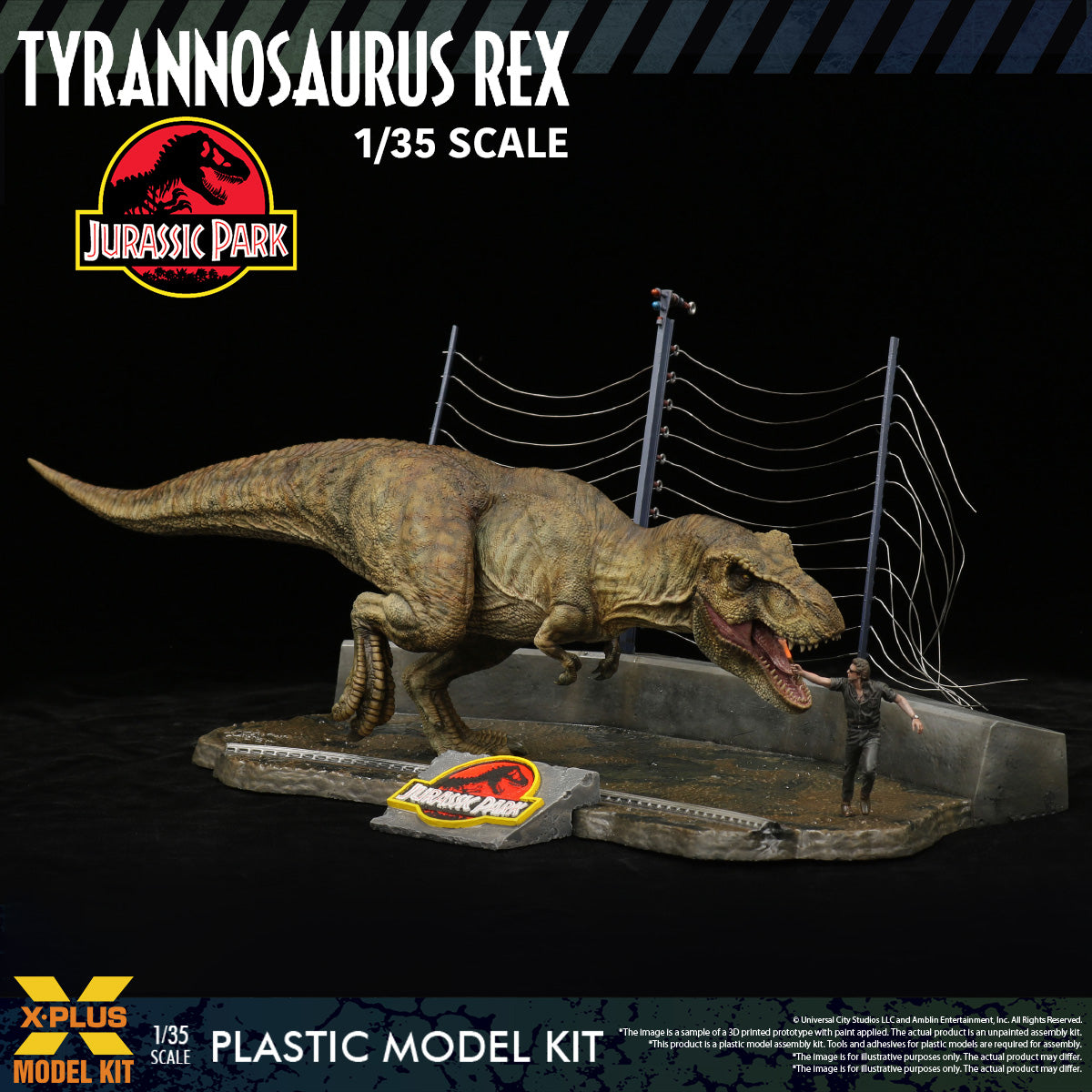 x-plus-jurassic-park-t-rex-modellbausatz-1-35 image 1