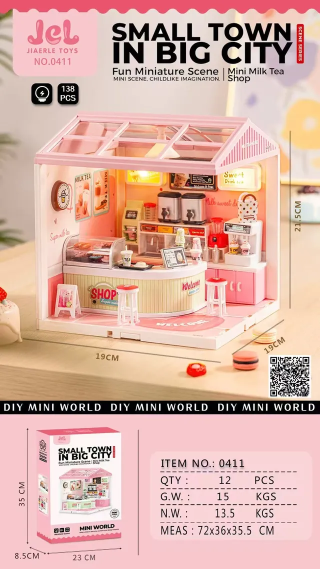 jiaerle-toys-mini-world-jel-0411-milk-tea-shop-miniaturhaus image 1