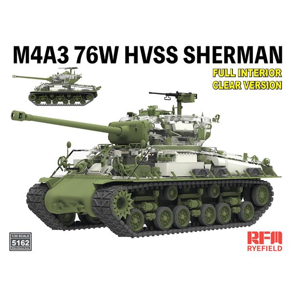 rye-field-model-5162-m4a3-sherman-1-35-panzermodell-clear-interior image 1
