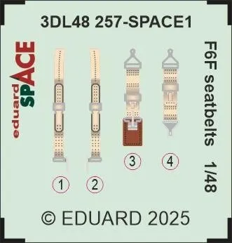 eduard-3dl48257-f6f-hellcat-seatbelts-zubeh-r-1-48-space image 1