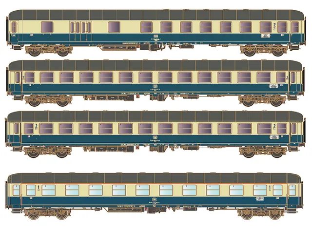 hobbytrain-d-351-set-a-personenwagen-db-ep-iva-ozeanblau-4er-set image 1