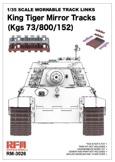 rye-field-3026-king-tiger-kette-1-35-beweglich-mirror-tracks image 1