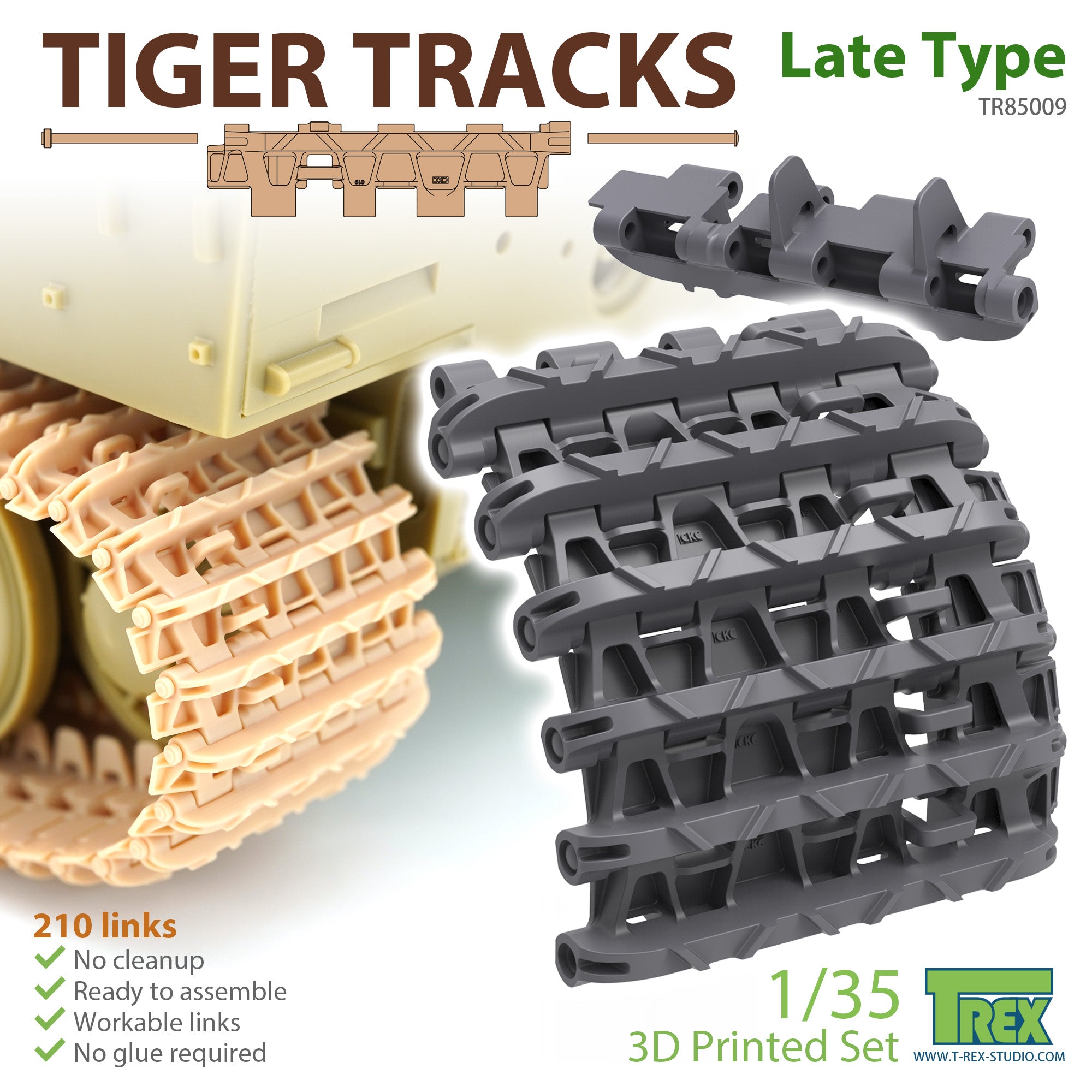 t-rex-add-on-parts-85009-tiger-gleisketten-1-35-sp-te-ausf-hrung image 1
