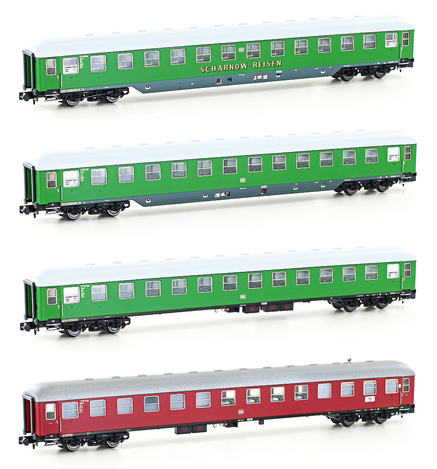 hobbytrain-db-scharnow-personenwagen-4er-set-ep-iiib-liege image 1