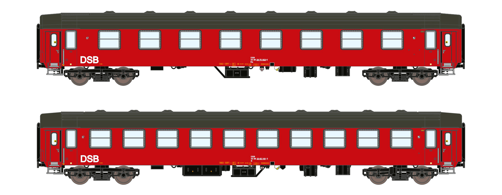 hobbytrain-personenwagen-uic-y-b-dsb-2er-set-ep-iv image 1