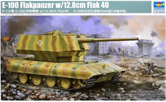 trumpeter-09585-e-100-flakpanzer-12-8cm-flak-40-panzer-1-35 image 1