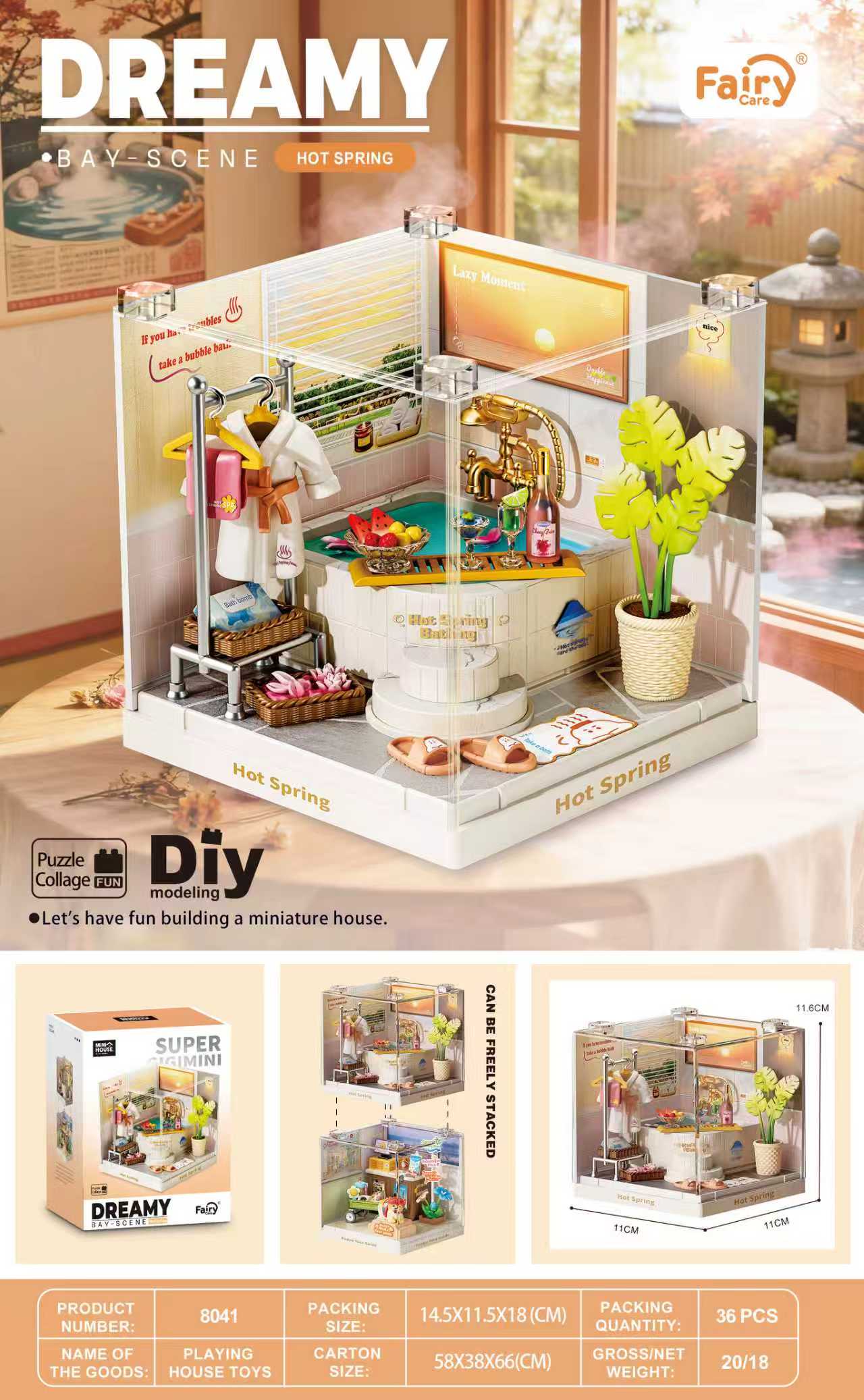fairy-care-dreamy-bay-scene-fc-dbs8041-diorama-hot-spring-36-tlg image 1