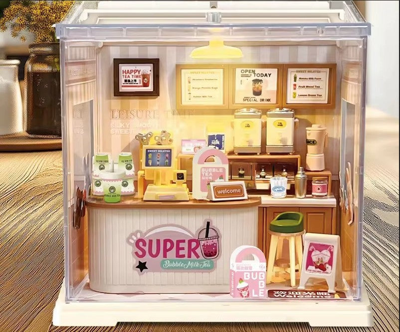 aierbaoli-abl-asd908-space-milk-tea-shop-miniaturhaus-led-99-teile image 2