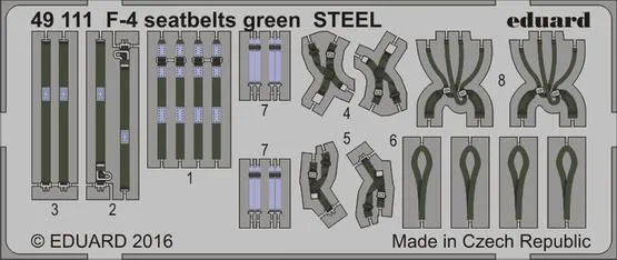 eduard-49111-f-4-sitzgurte-steel-1-48-gr-n image 1