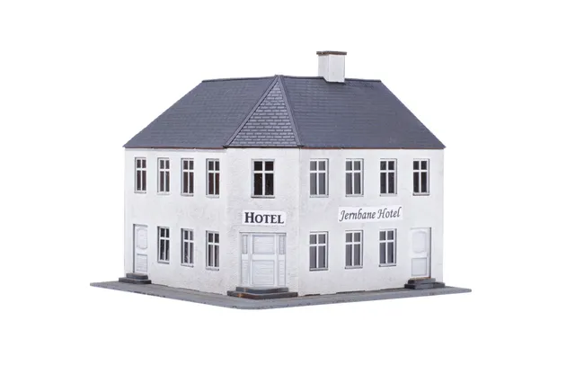 hobbytrade-danske-byhuse-ht-87202-modellhaus-eckhotel-wei-er-putz image 1