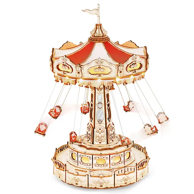 rokr-ea02-swing-ride-holzbausatz-karussell-musikbox image 1