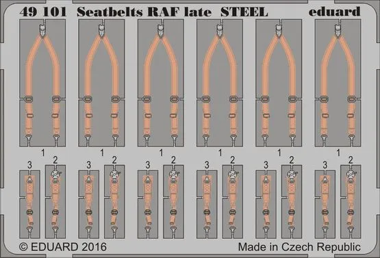 eduard-49101-sitzgurte-raf-late-tzteile-1-48-steel image 1
