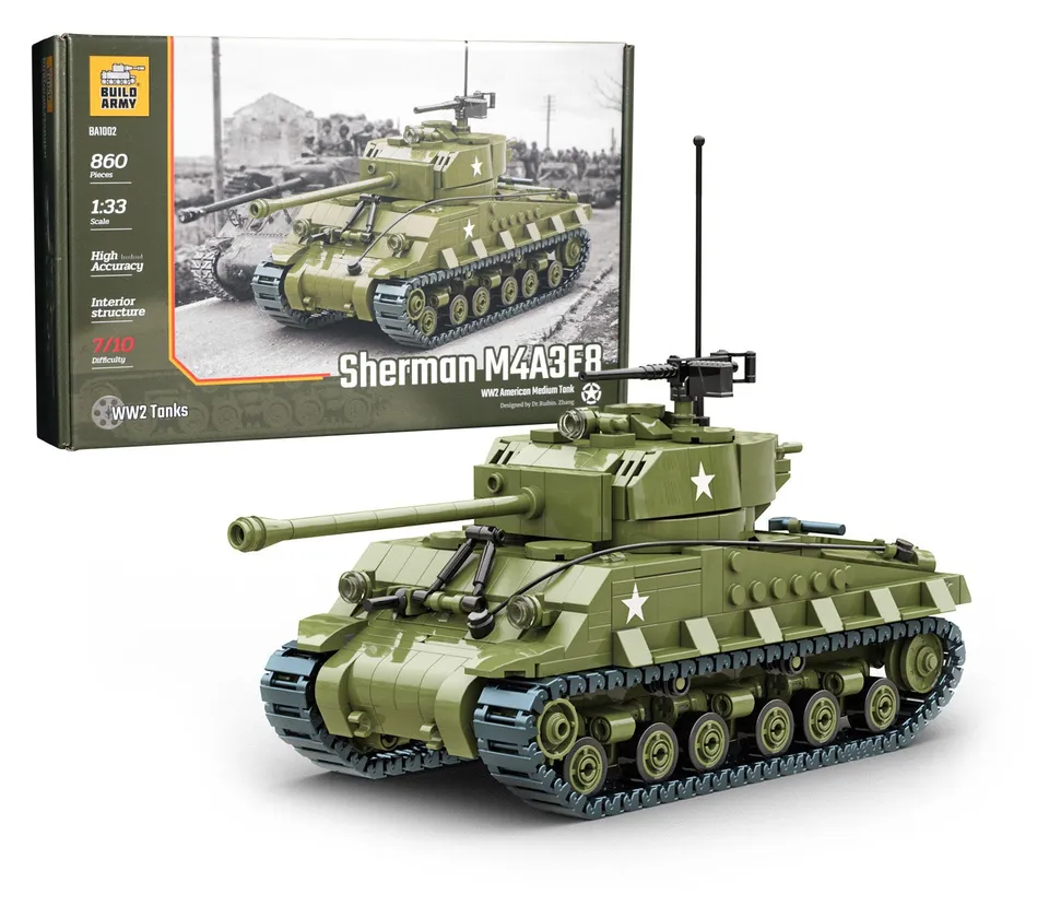 build-army-ba1002-m4a3e8-sherman-easy-8-panzer-720-teile-1-33 image 1