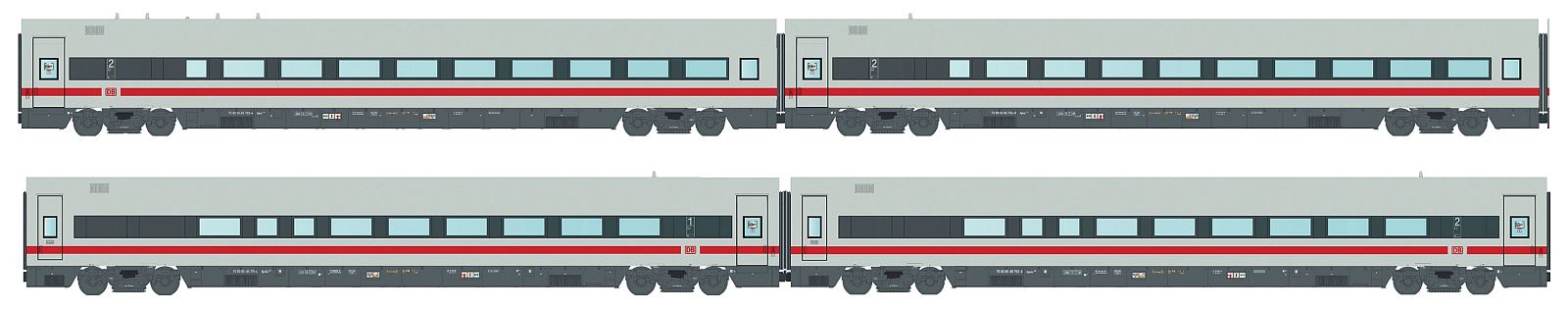 hobbytrain-dbag-personenwagen-4er-set-ep-vc-set-2 image 1