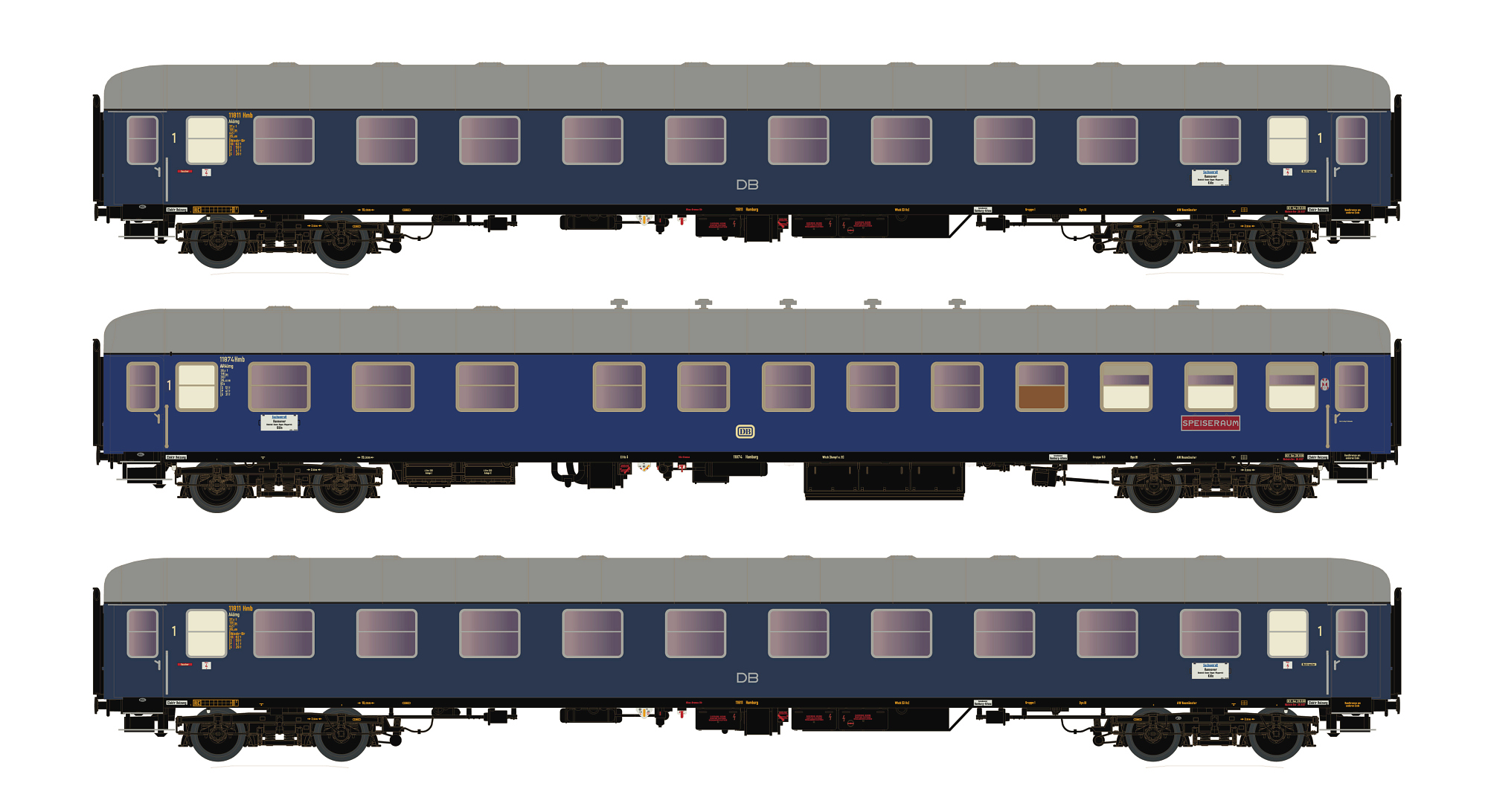 hobbytrain-f15-16-sachsenross-personenwagen-3er-set-db-dc image 1