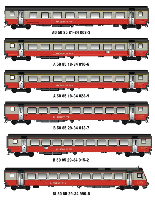 hobbytrain-personenwagen-ew-iii-sbb-6er-set-airport-express-n image 1