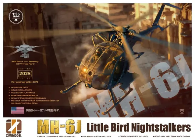 zimi-model-50002-mh-6j-little-bird-modellbausatz-1-35 image 1