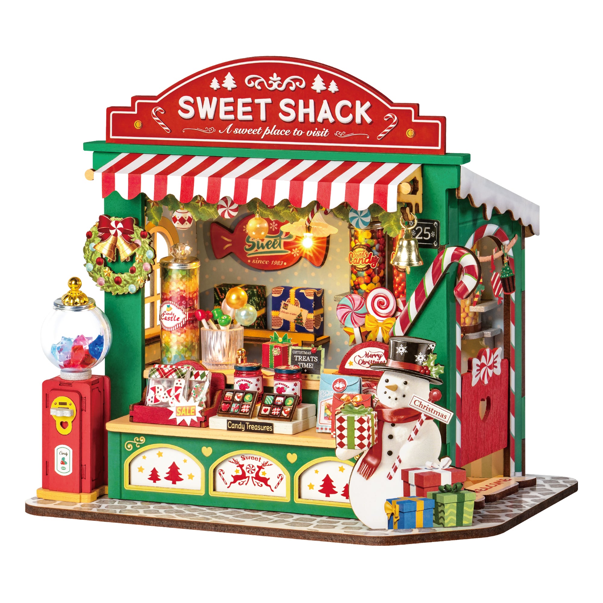 robotime-ds043-christmas-candy-stand-holzbausatz-rolife image 1