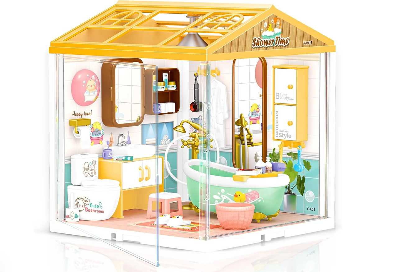 jiaerle-toys-mini-bathroom-diorama-badezimmer-mit-licht image 3