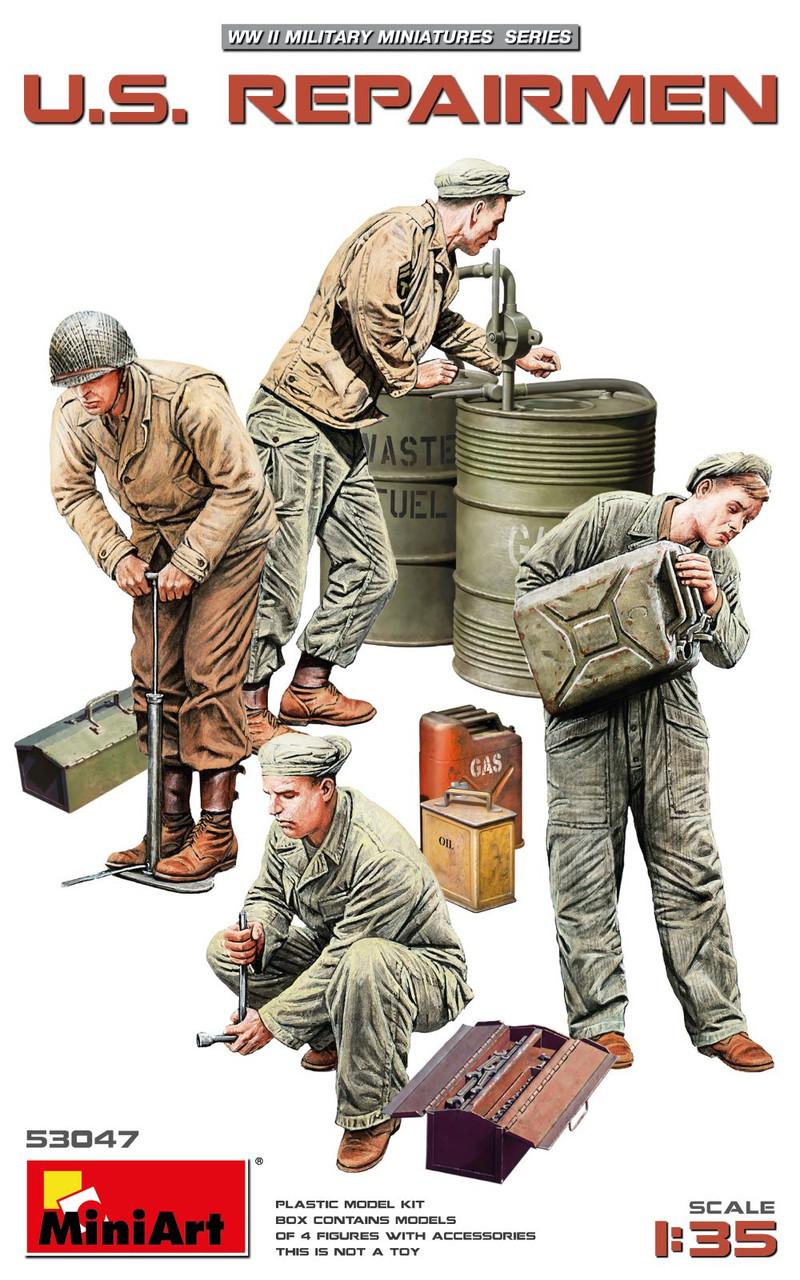 miniart-53047-u-s-repairmen-figuren-1-35-4-figuren-ww2 image 1