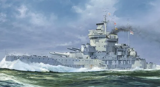 trumpeter-05795-hms-warspite-1942-schiffsmodell-1-700-schlachtschiff image 1