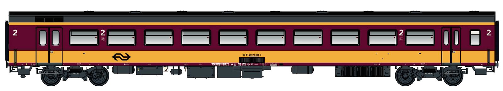 hobbytrain-icr-b10-ns-personenwagen-2-klasse-benelux-ep-vi image 1