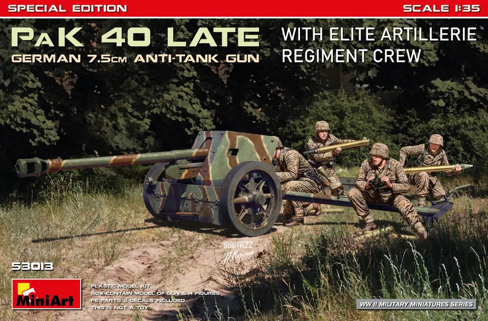 miniart-53013-pak-40-late-gesch-tz-bausatz-1-35-special-edition image 1