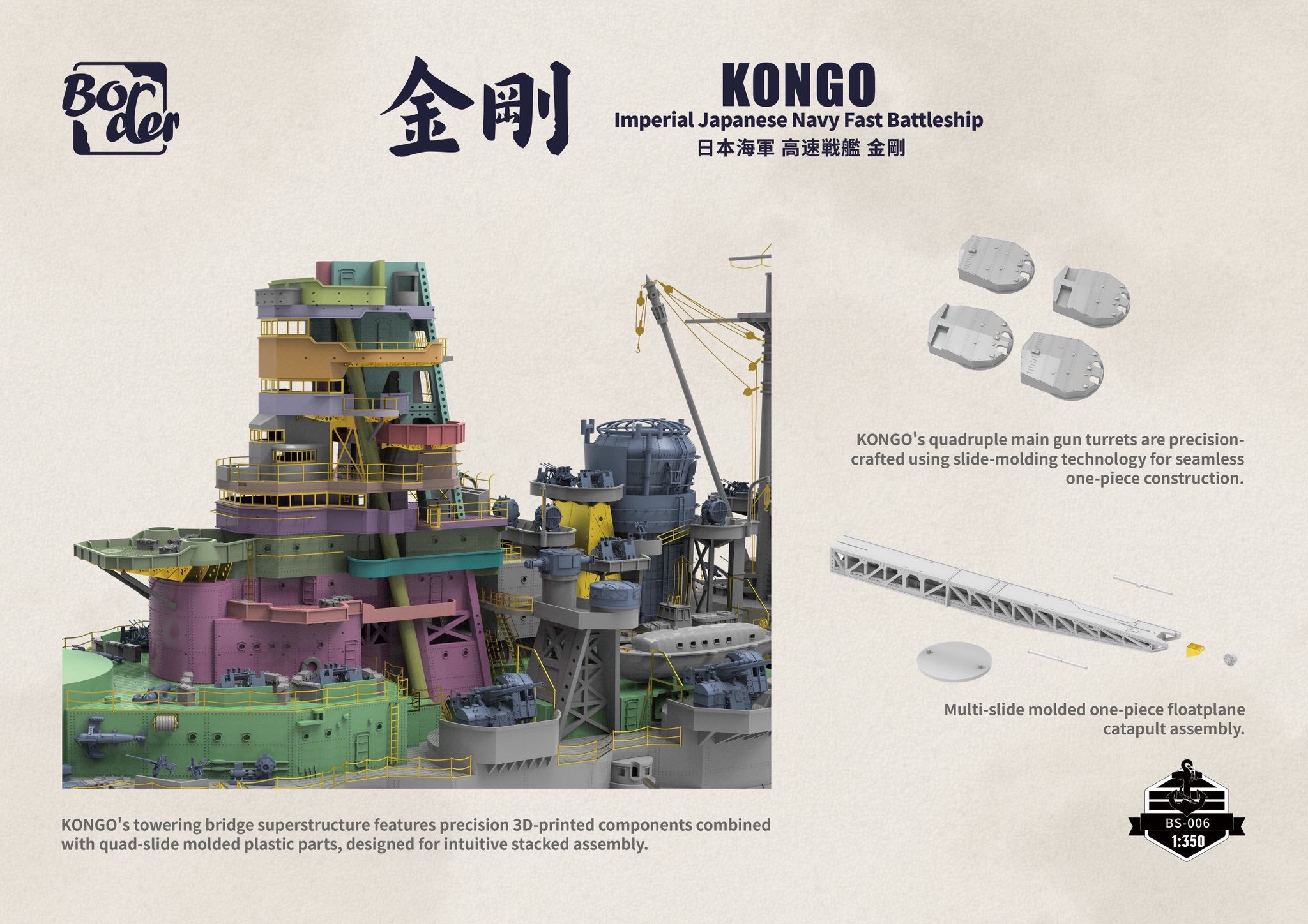border-model-bs006-1-350-ijn-kongo-schlachtschiff image 4