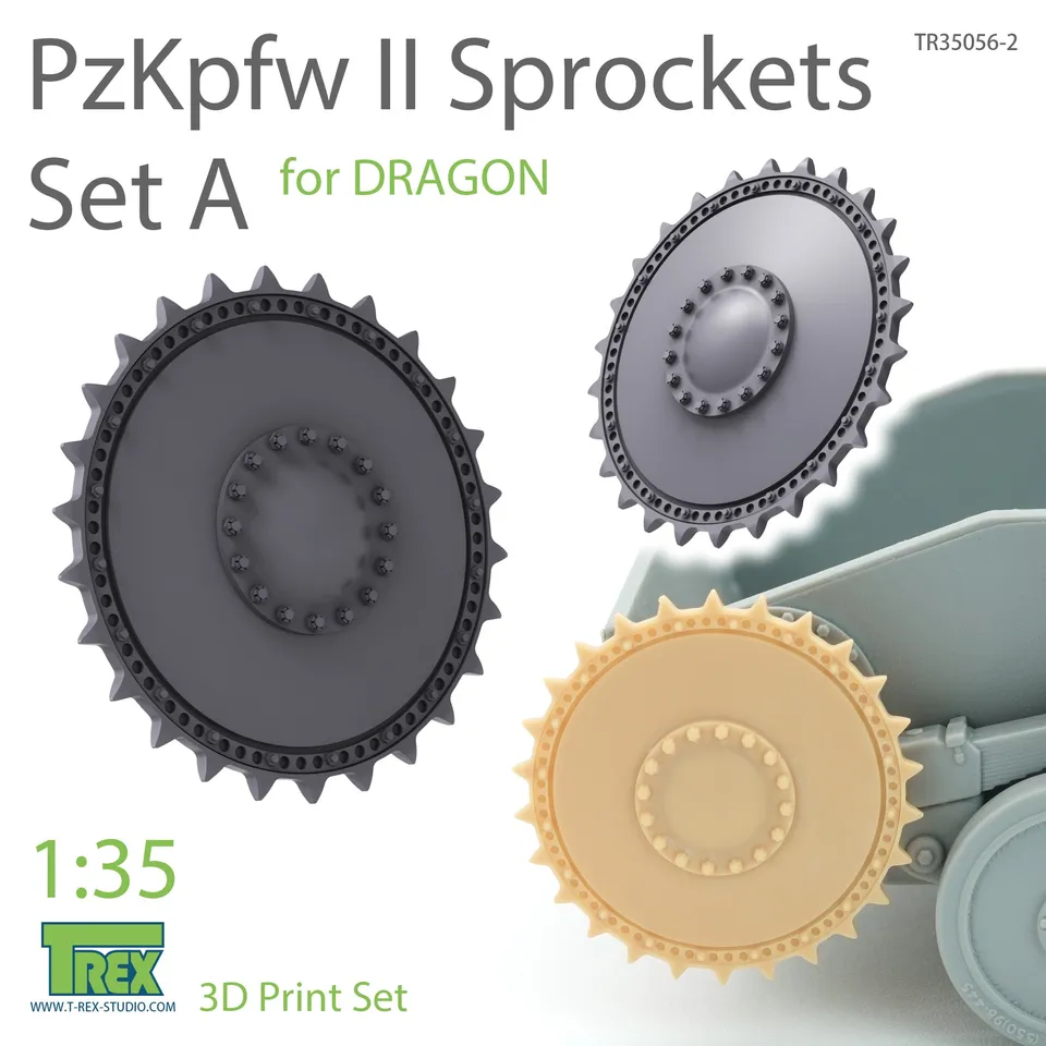 t-rex-35056-2-pzkpfw-ii-antriebsr-der-set-a-1-35-f-r-dragon image 1