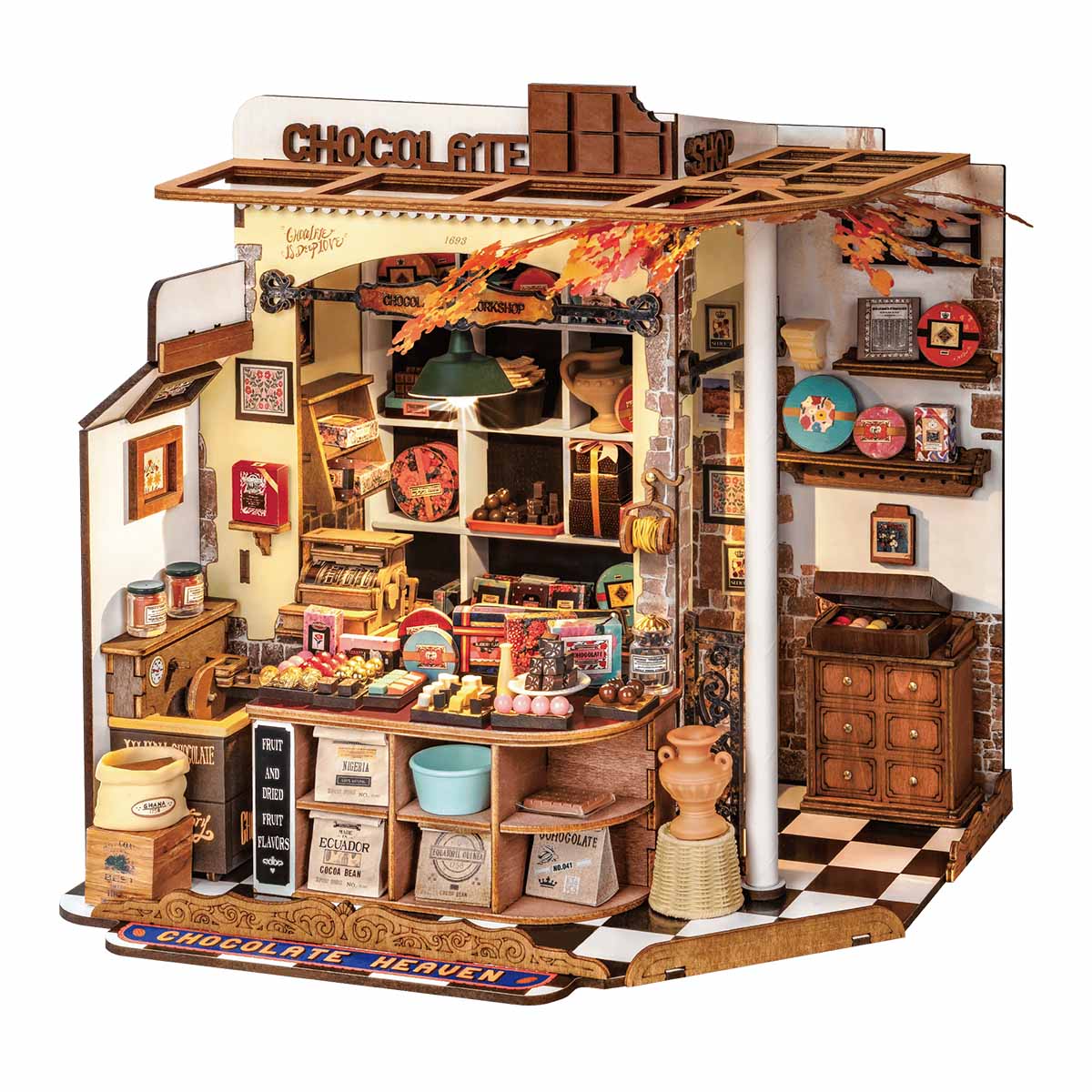 rolife-dg174-henry-s-chocolate-miniaturhaus-bastelset-holz image 1