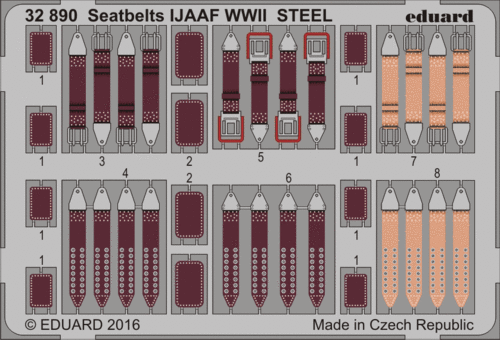 eduard-32890-ijaaf-sitzgurte-wwii-steel-tzteile-1-32 image 1