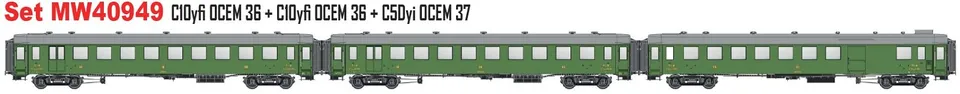 hobbytrain-ocem-plm-personenwagen-3er-set-ep-iib image 1