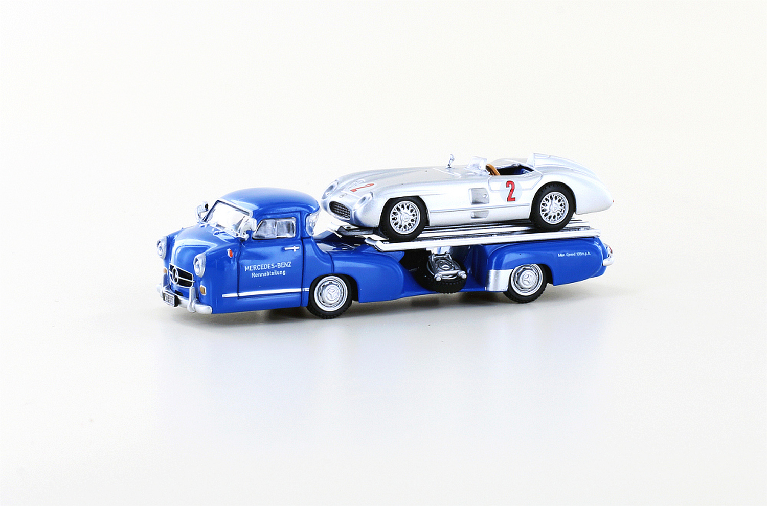 hobbytrain-modellautos-mb-renntransporter-300-slr-1-87-set image 1