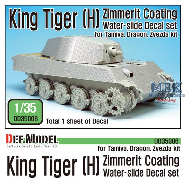 def-model-dd35006-king-tiger-zimmerit-decals-1-35 image 1