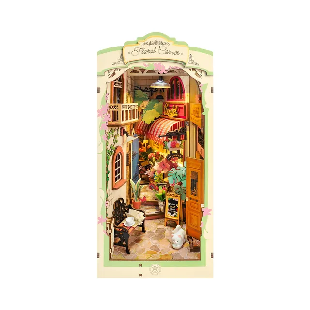 robotime-rolife-tgb09-floral-corner-book-nook image 1
