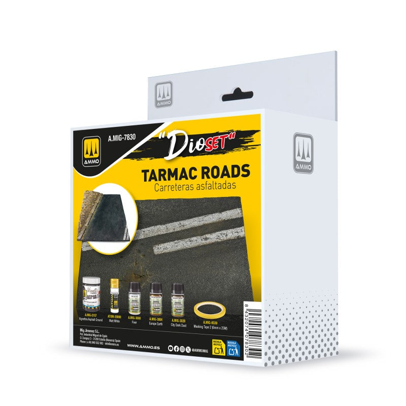 ammo-by-mig-7830-dioset-tarmac-roads-diorama-set-asphalt image 1