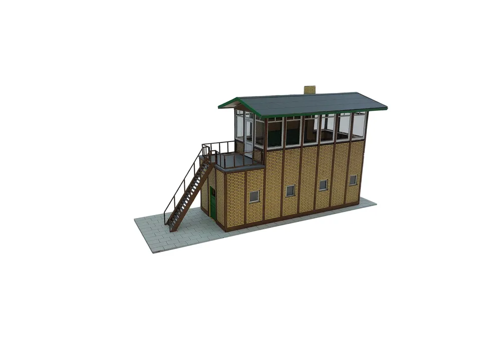 hobbytrade-ved-banen-ht-87261-blockpost-bausatz-gelbe-steine-h0 image 1