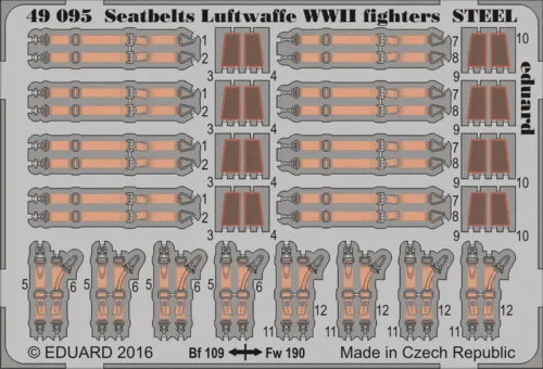 eduard-49095-sitzgurte-luftwaffe-wwii-1-48-steel image 1