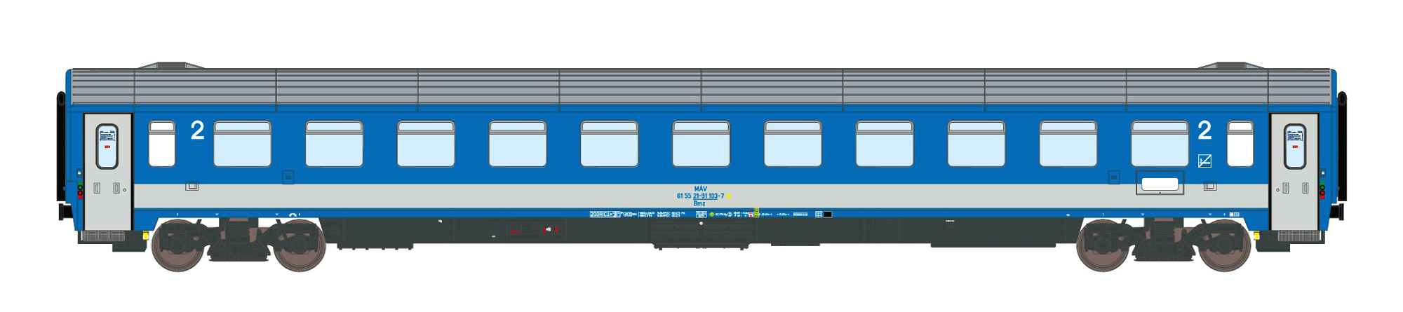 hobbytrain-bmz-21-91-1-personenwagen-2-kl-mav-ep-v-spur-n image 1
